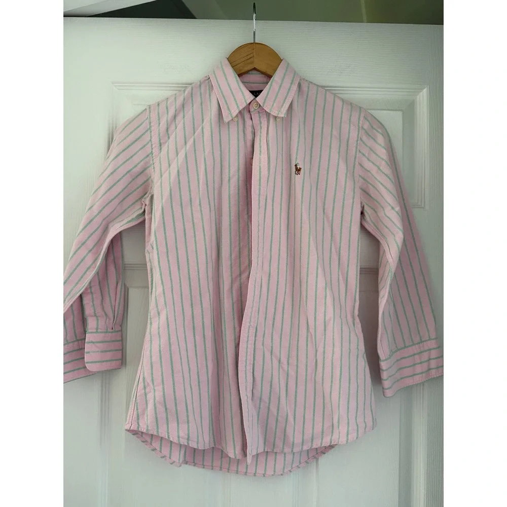 Ralph Lauren Kids Button Down Collared Striped Shrit Preppy